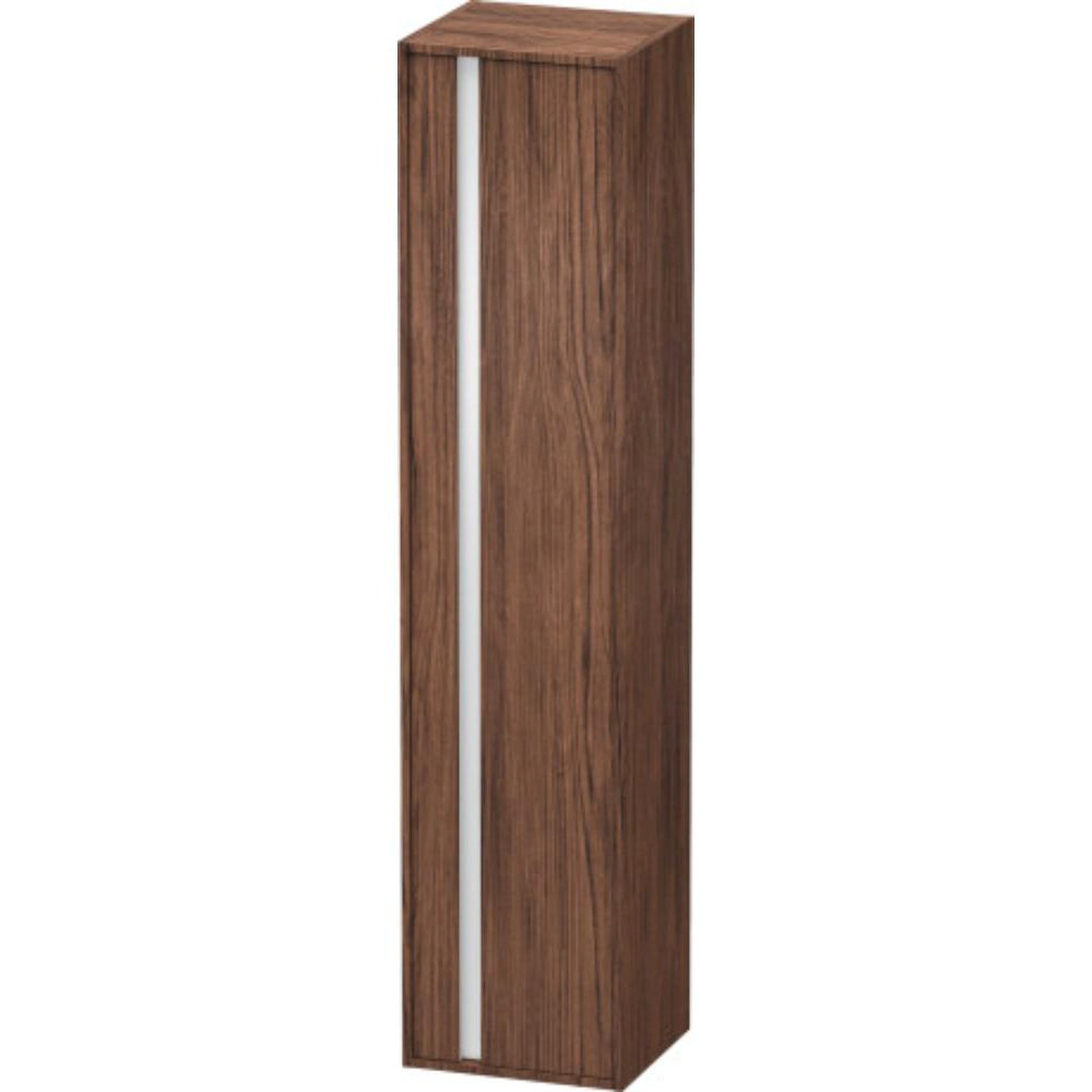 Duravit Ketho 16" x 71" x 14" Tall Cabinet With Right Door in Walnut Dark