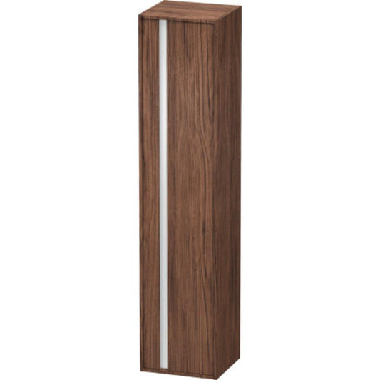 Duravit Ketho 16" x 71" x 14" Tall Cabinet With Right Door in Walnut Dark