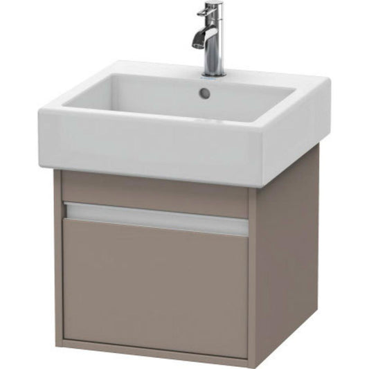 Duravit Ketho 18" x 16" x 17" Wall-Mount Vanity Unit in Basalt Matt (KT668504343)