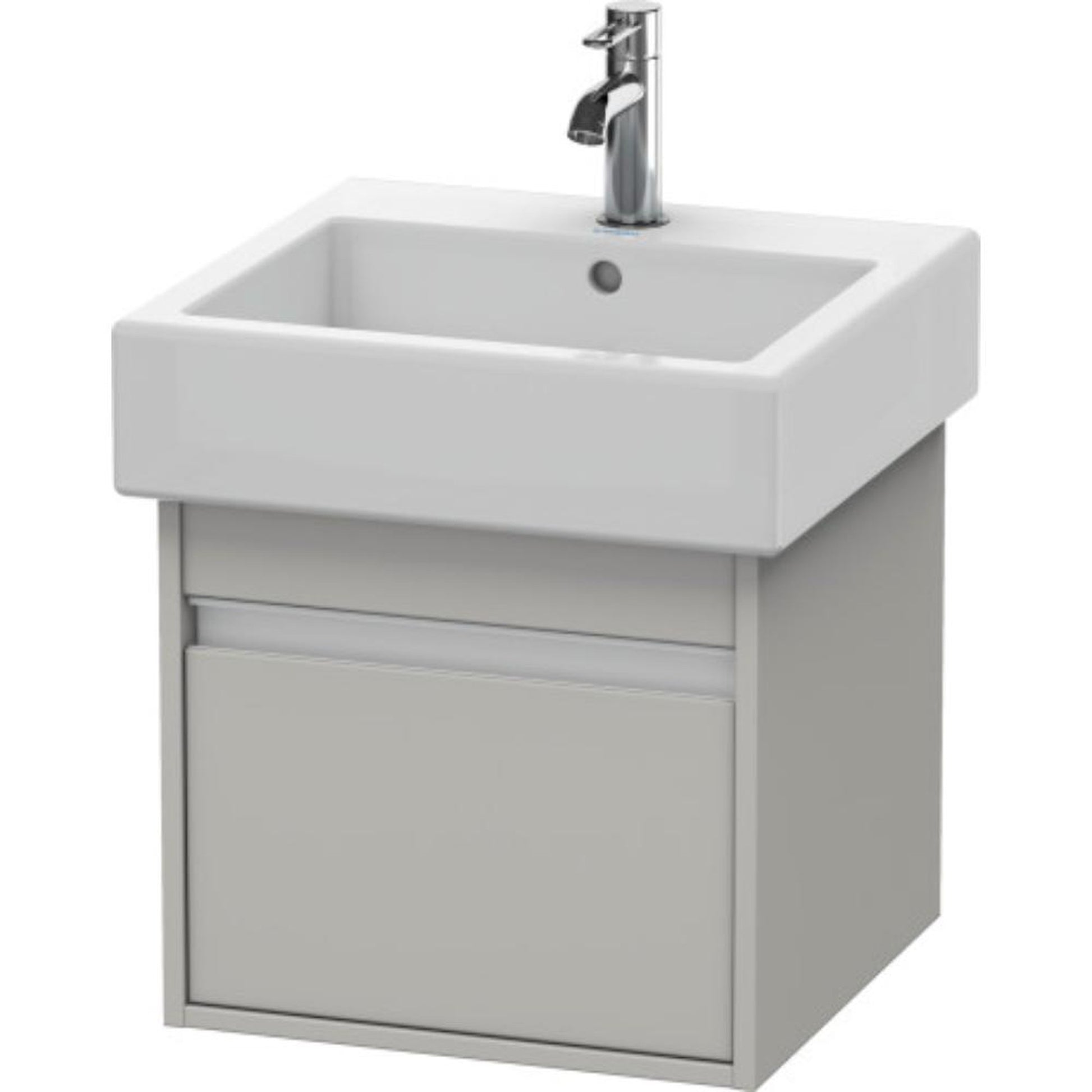 Duravit Ketho 18" x 16" x 17" Wall-Mount Vanity Unit in Concrete Grey Matt (KT668500707)