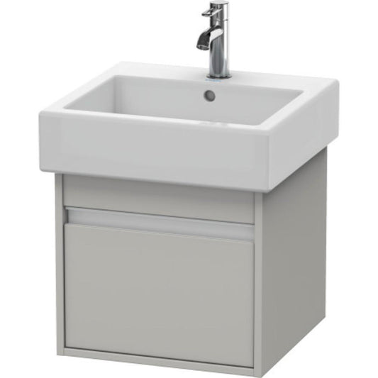 Duravit Ketho 18" x 16" x 17" Wall-Mount Vanity Unit in Concrete Grey Matt (KT668500707)