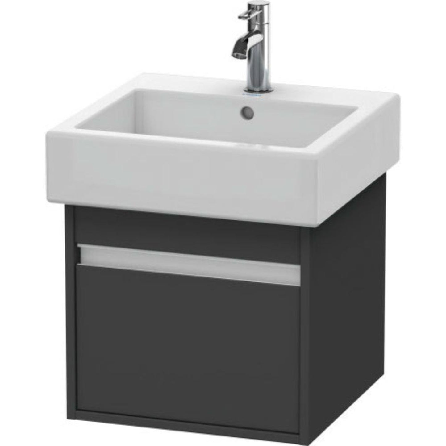 Duravit Ketho 18" x 16" x 17" Wall-Mount Vanity Unit in Graphite Matt (KT668504949)