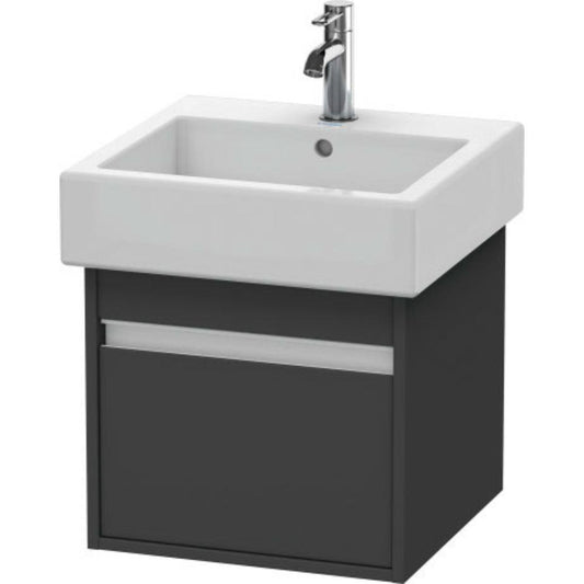 Duravit Ketho 18" x 16" x 17" Wall-Mount Vanity Unit in Graphite Matt (KT668504949)