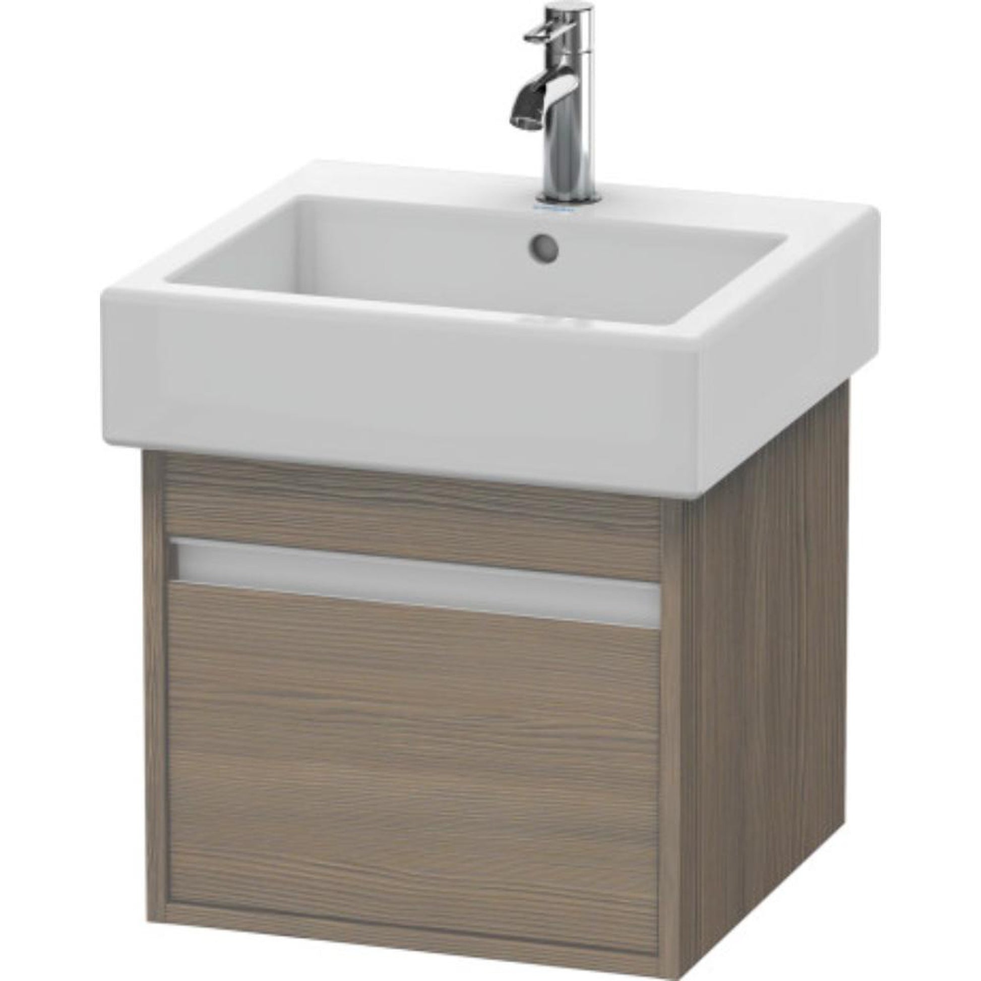 Duravit Ketho 18" x 16" x 17" Wall-Mount Vanity Unit in Oak Terra (KT668503535)