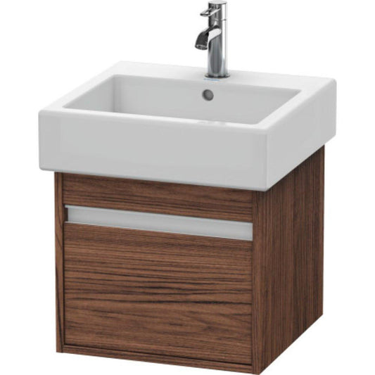 Duravit Ketho 18" x 16" x 17" Wall-Mount Vanity Unit in Walnut Dark (KT668502121)