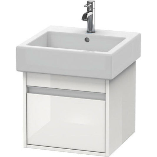 Duravit Ketho 18" x 16" x 17" Wall-Mount Vanity Unit in White High Gloss (KT668502222)