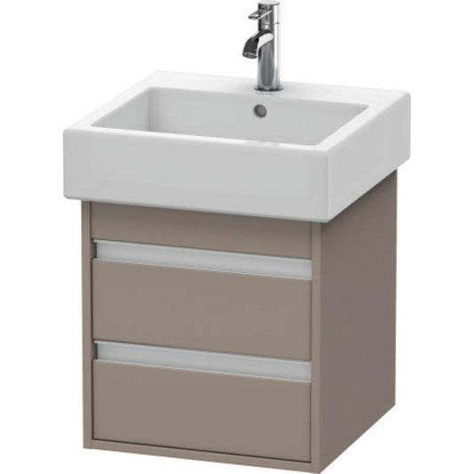 Duravit Ketho 18" x 19" x 17" Two Drawer Wall-Mount Vanity Unit in Basalt Matt (KT663504343)