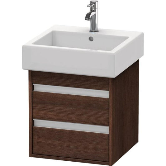 Duravit Ketho 18" x 19" x 17" Two Drawer Wall-Mount Vanity Unit in Chestnut Dark (KT663505353)