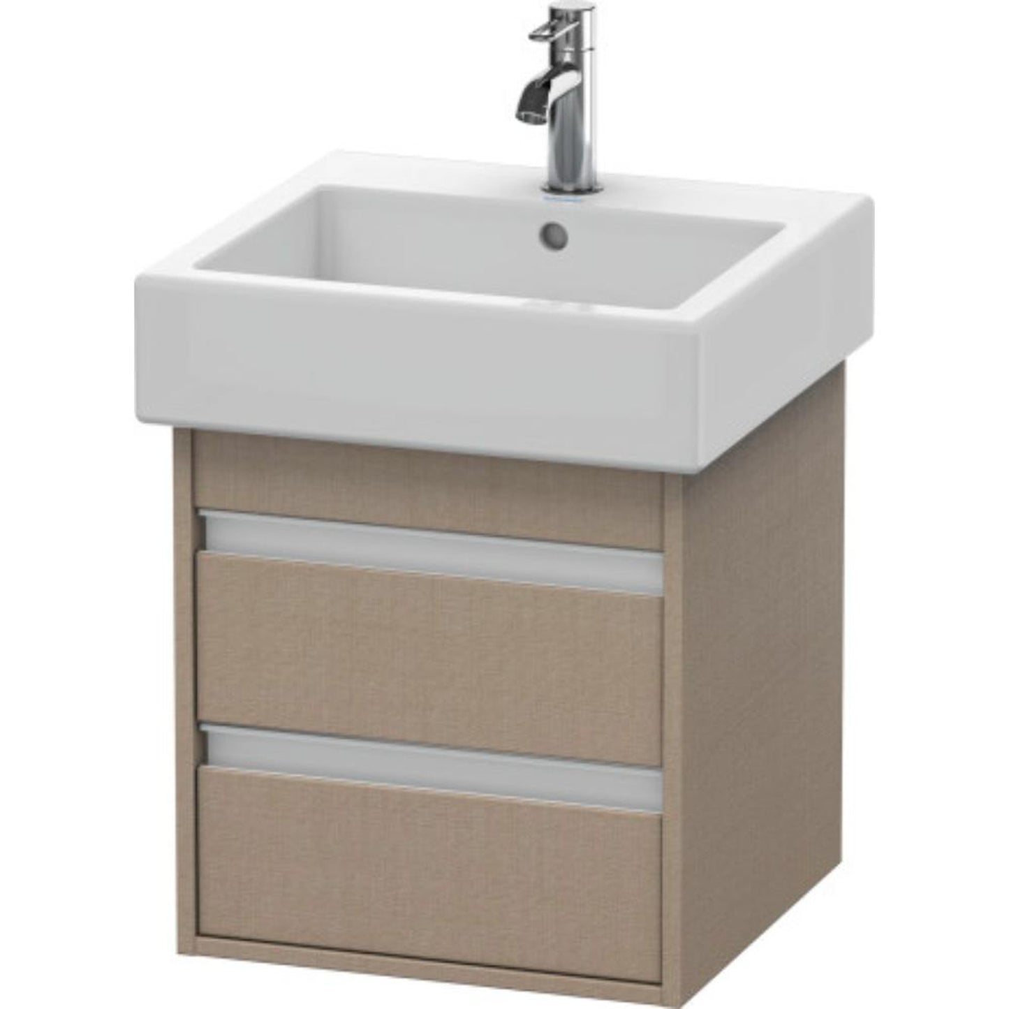 Duravit Ketho 18" x 19" x 17" Two Drawer Wall-Mount Vanity Unit in Linen (KT663507575)