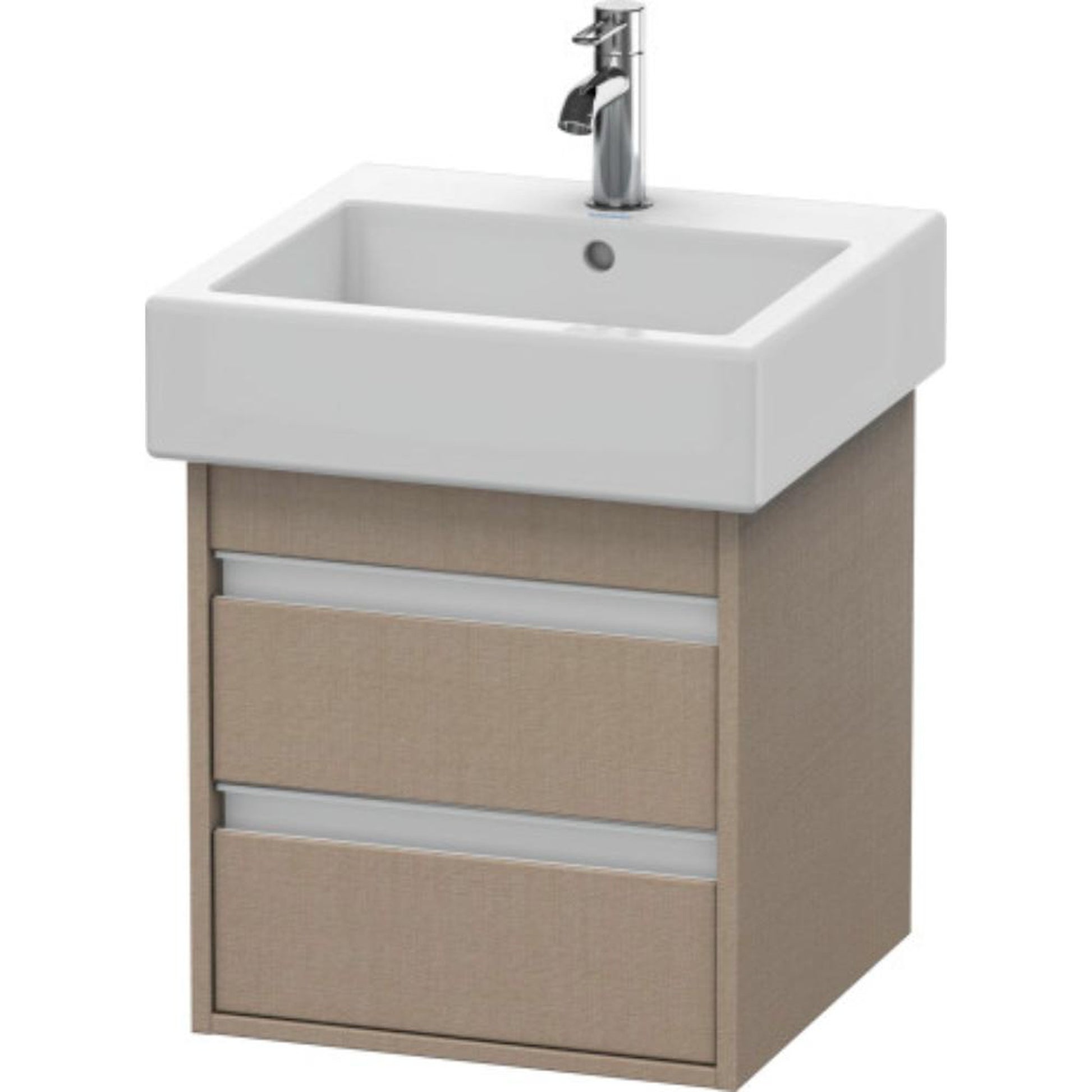 Duravit Ketho 18" x 19" x 17" Two Drawer Wall-Mount Vanity Unit in Linen (KT663507575)