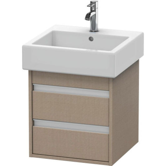 Duravit Ketho 18" x 19" x 17" Two Drawer Wall-Mount Vanity Unit in Linen (KT663507575)