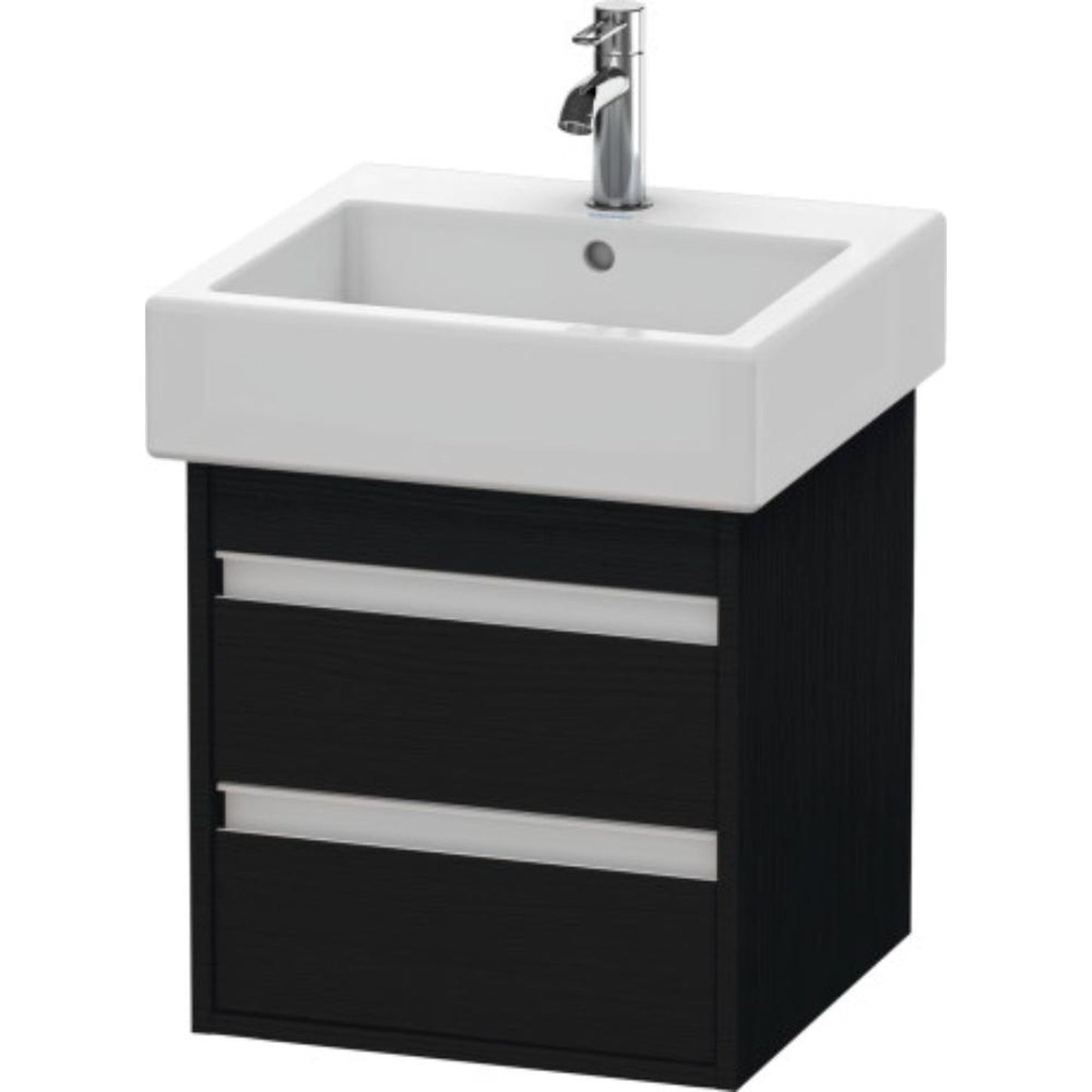 Duravit Ketho 18" x 19" x 17" Two Drawer Wall-Mount Vanity Unit in Oak Black (KT663501616)