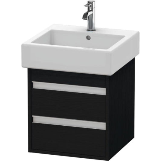 Duravit Ketho 18" x 19" x 17" Two Drawer Wall-Mount Vanity Unit in Oak Black (KT663501616)