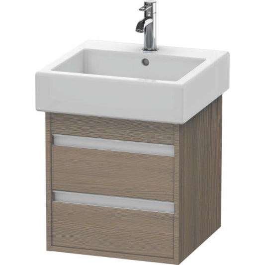Duravit Ketho 18" x 19" x 17" Two Drawer Wall-Mount Vanity Unit in Oak Terra (KT663503535)