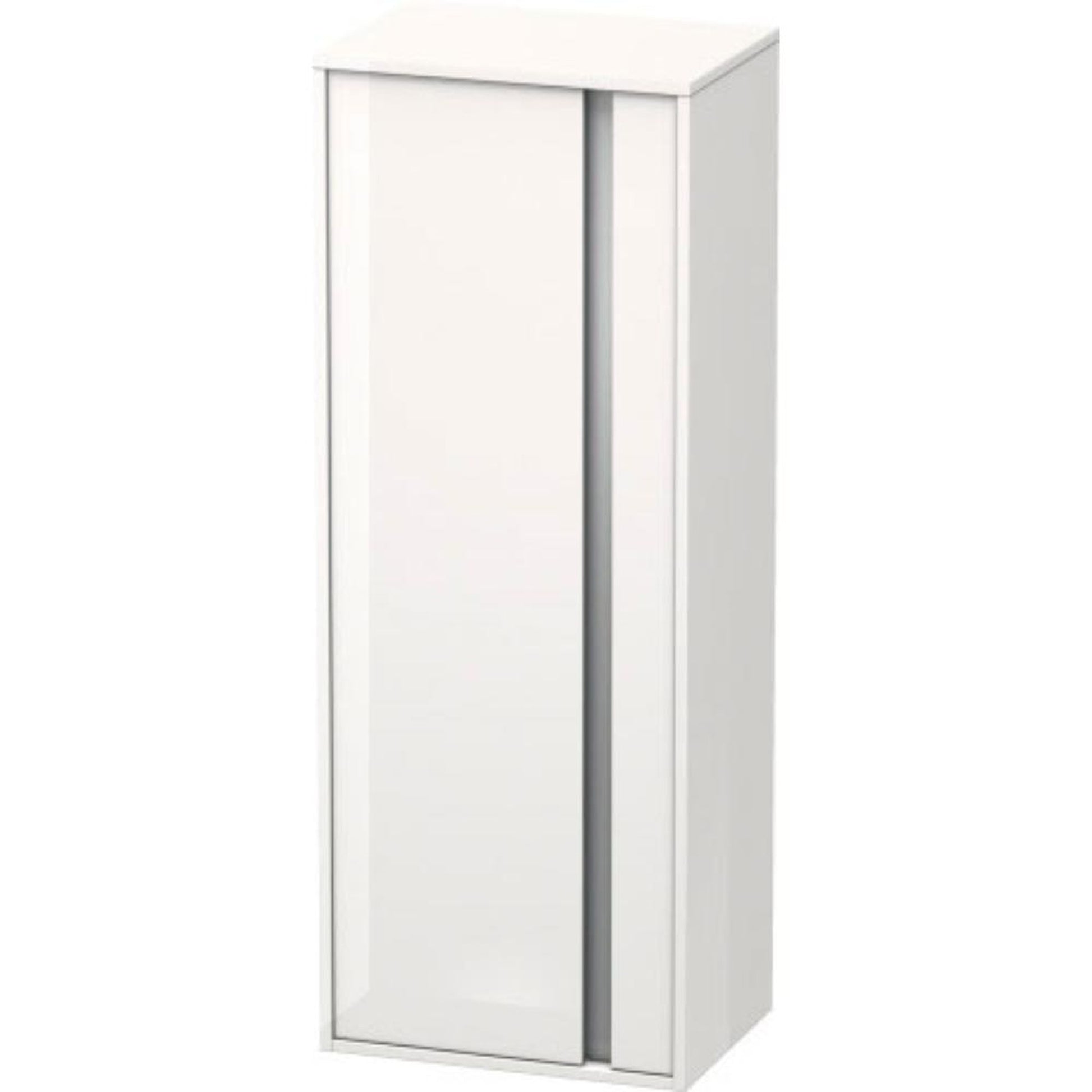Duravit Ketho 20" x 52" x 14" Tall Cabinet With Left Door in White High Gloss