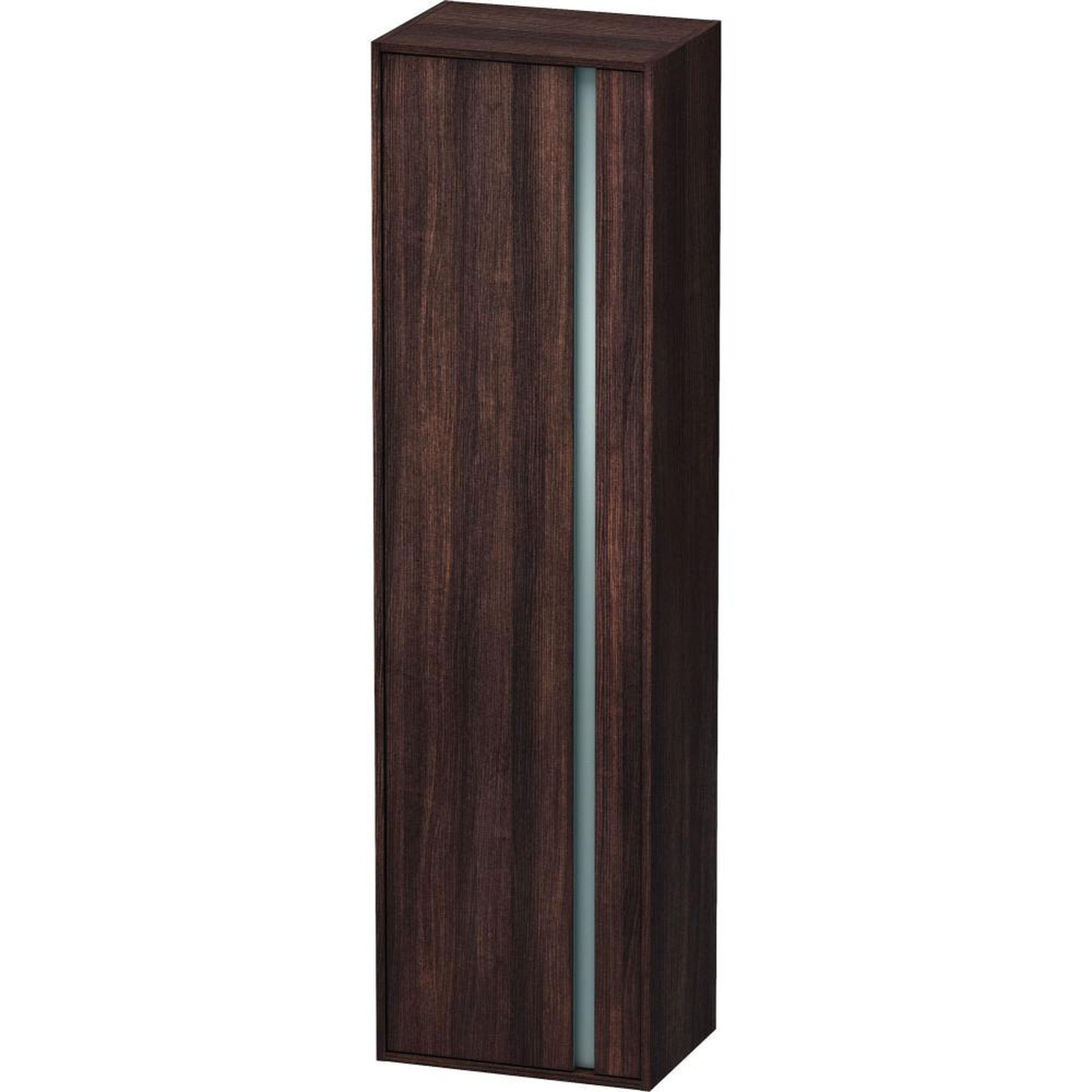 Duravit Ketho 20" x 71" x 14" Tall Cabinet With Left Door in Chestnut Dark