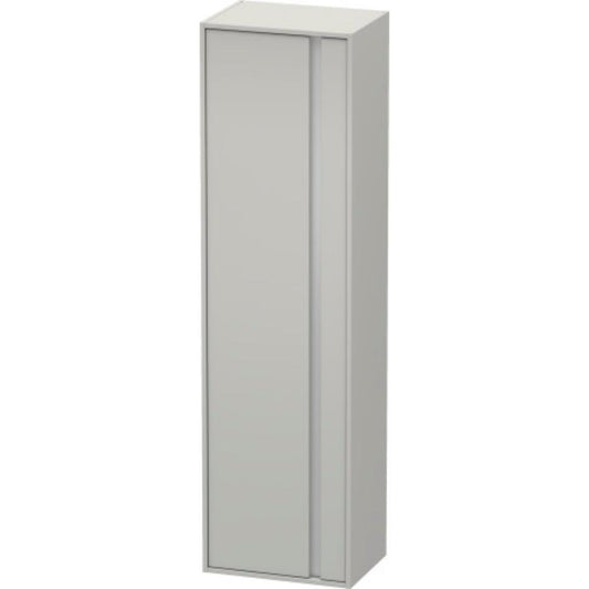 Duravit Ketho 20" x 71" x 14" Tall Cabinet With Left Door in Concrete Grey Matt
