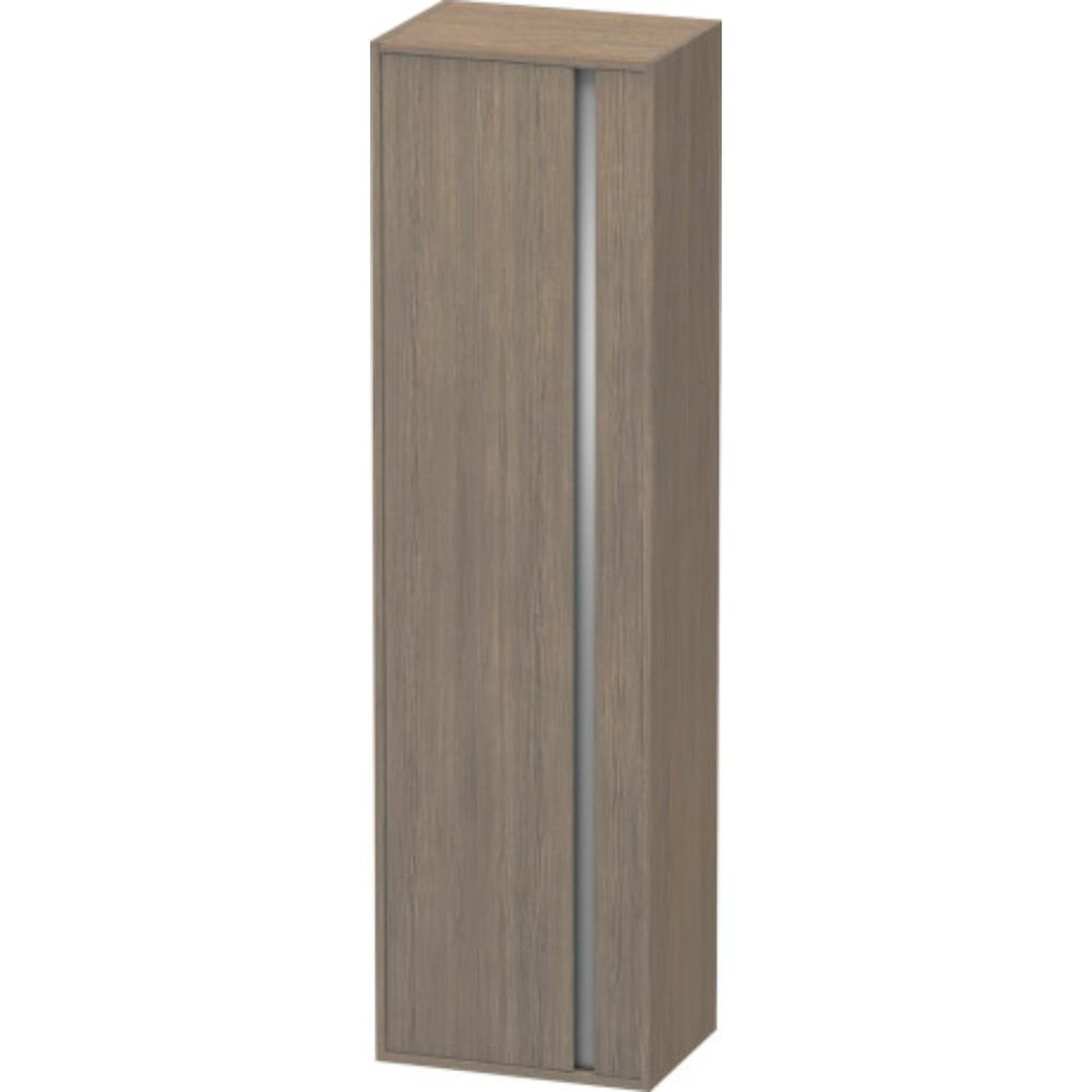 Duravit Ketho 20" x 71" x 14" Tall Cabinet With Left Door in Oak Terra