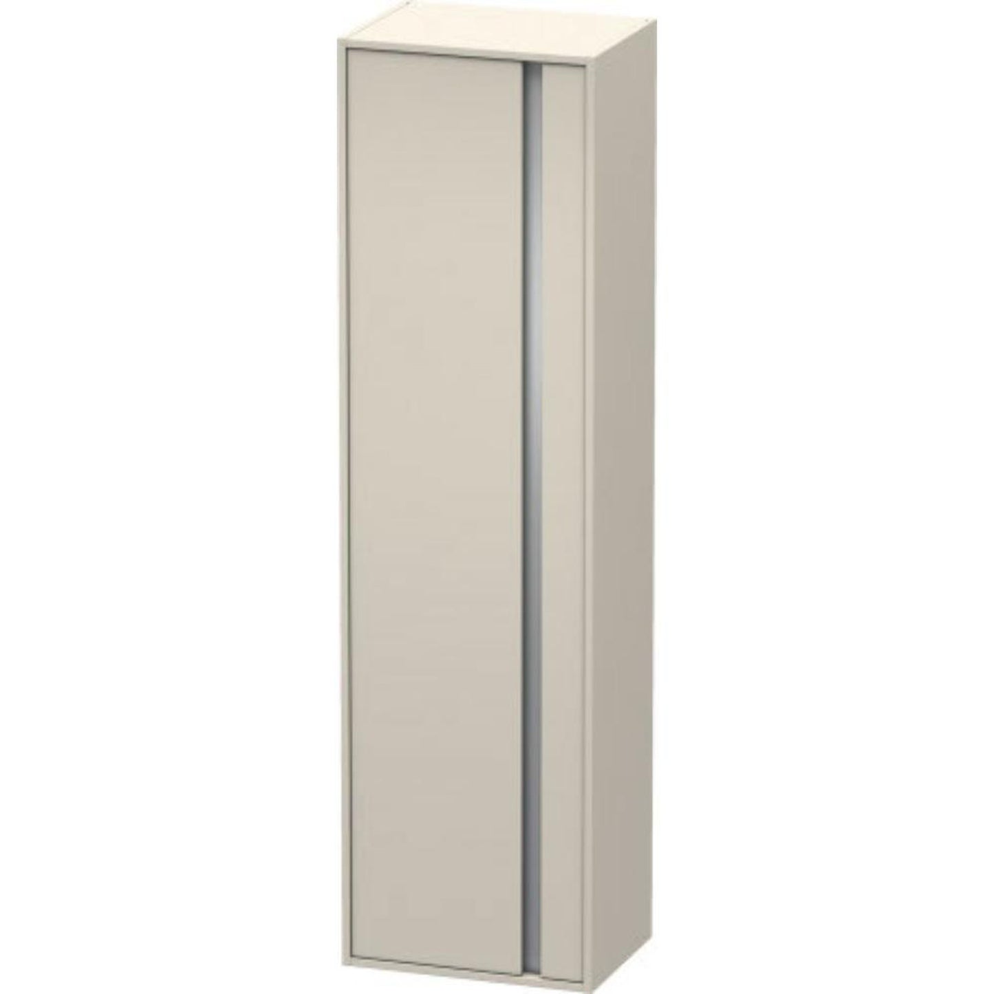 Duravit Ketho 20" x 71" x 14" Tall Cabinet With Left Door in Taupe Matt