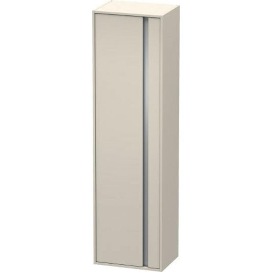 Duravit Ketho 20" x 71" x 14" Tall Cabinet With Left Door in Taupe Matt