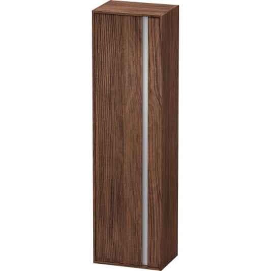 Duravit Ketho 20" x 71" x 14" Tall Cabinet With Left Door in Walnut Dark