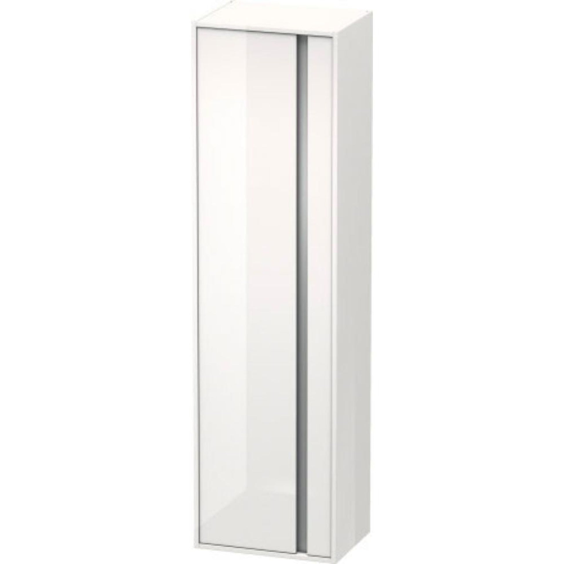 Duravit Ketho 20" x 71" x 14" Tall Cabinet With Left Door in White High Gloss