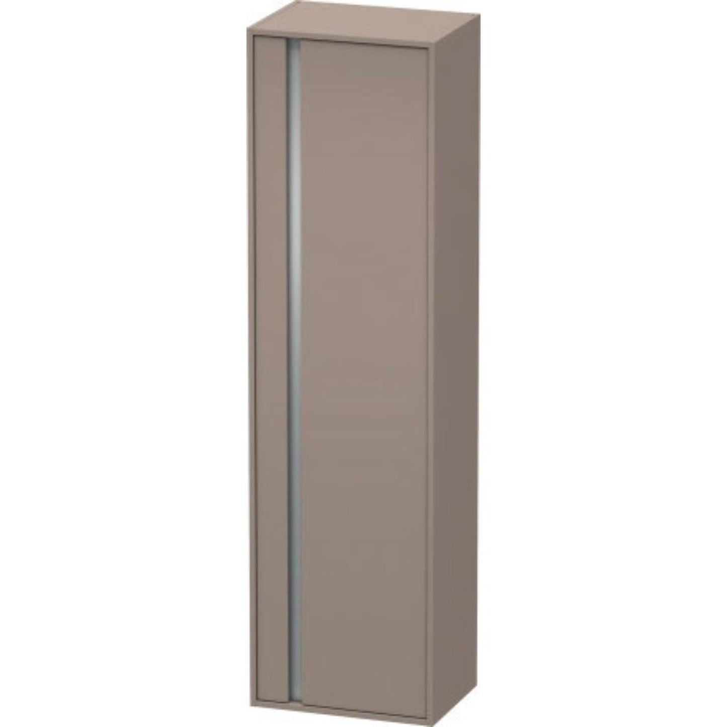Duravit Ketho 20" x 71" x 14" Tall Cabinet With Right Door in Basalt Matt