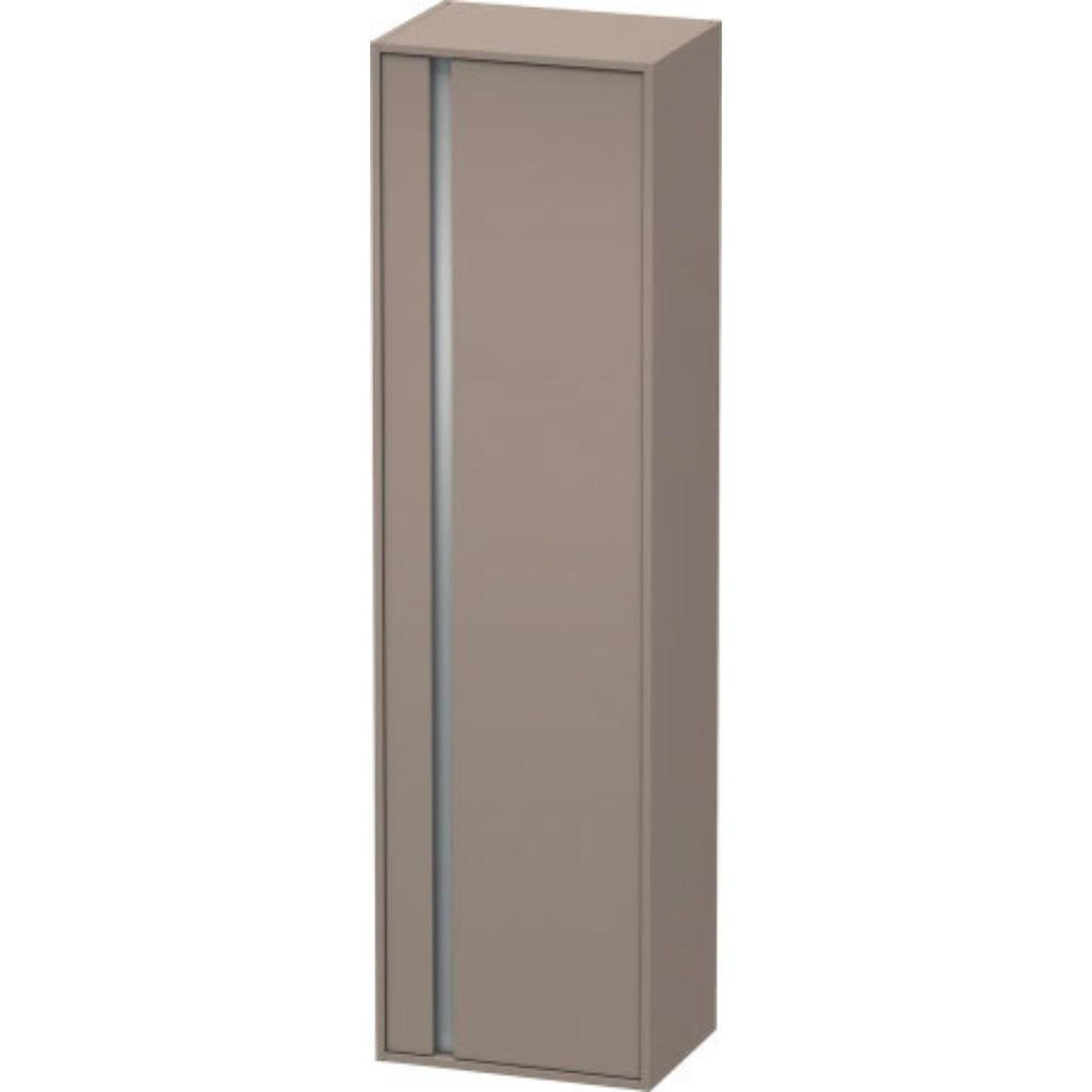 Duravit Ketho 20" x 71" x 14" Tall Cabinet With Right Door in Basalt Matt