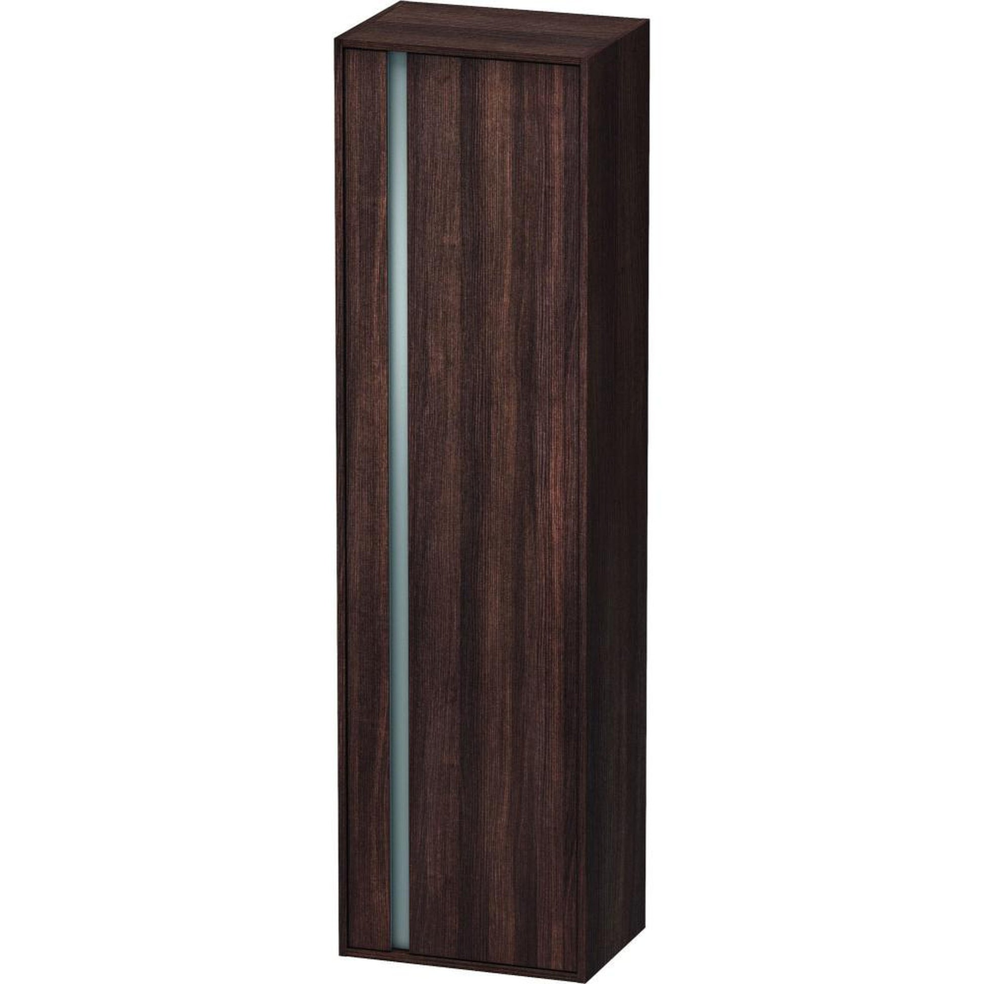 Duravit Ketho 20" x 71" x 14" Tall Cabinet With Right Door in Chestnut Dark