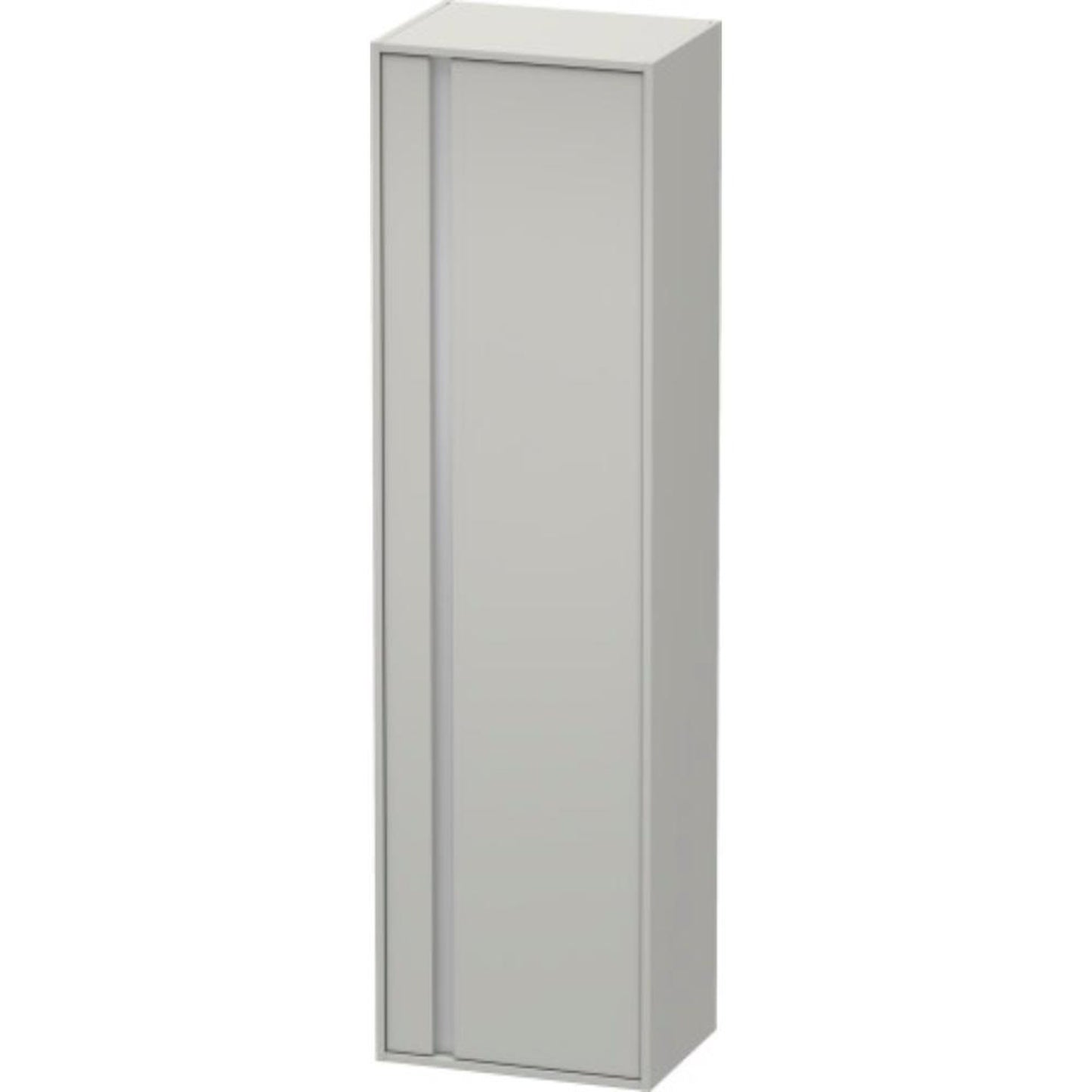 Duravit Ketho 20" x 71" x 14" Tall Cabinet With Right Door in Concrete Grey Matt
