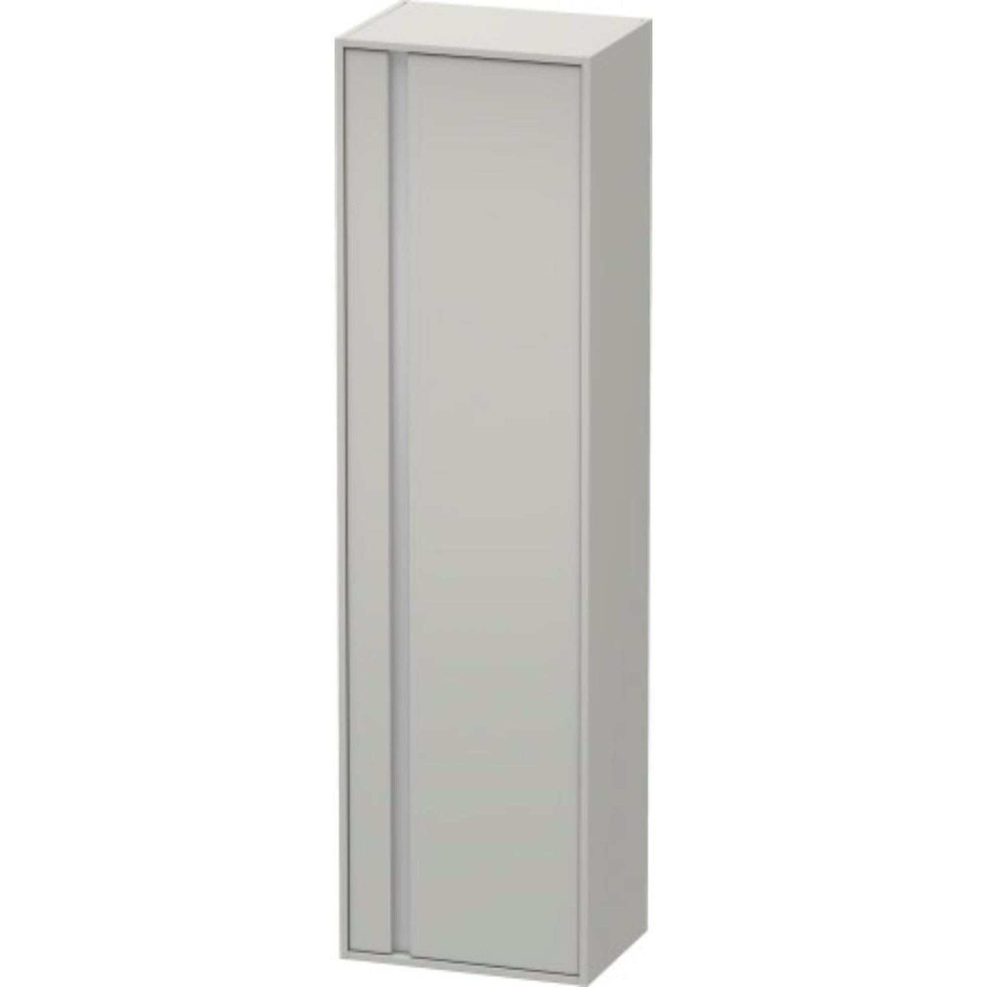 Duravit Ketho 20" x 71" x 14" Tall Cabinet With Right Door in Concrete Grey Matt