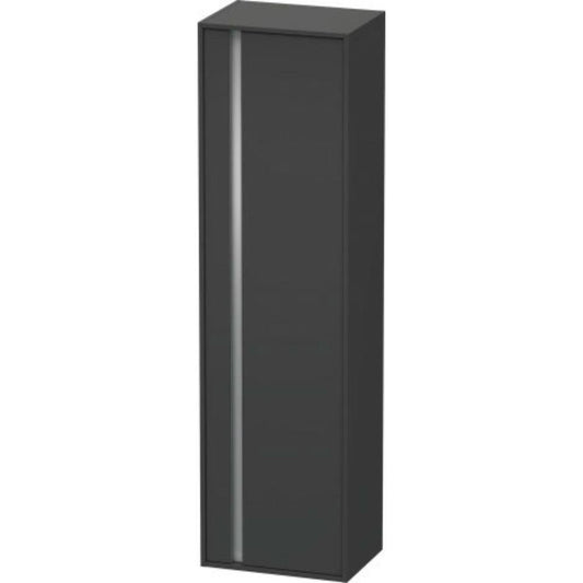 Duravit Ketho 20" x 71" x 14" Tall Cabinet With Right Door in Graphite Matt