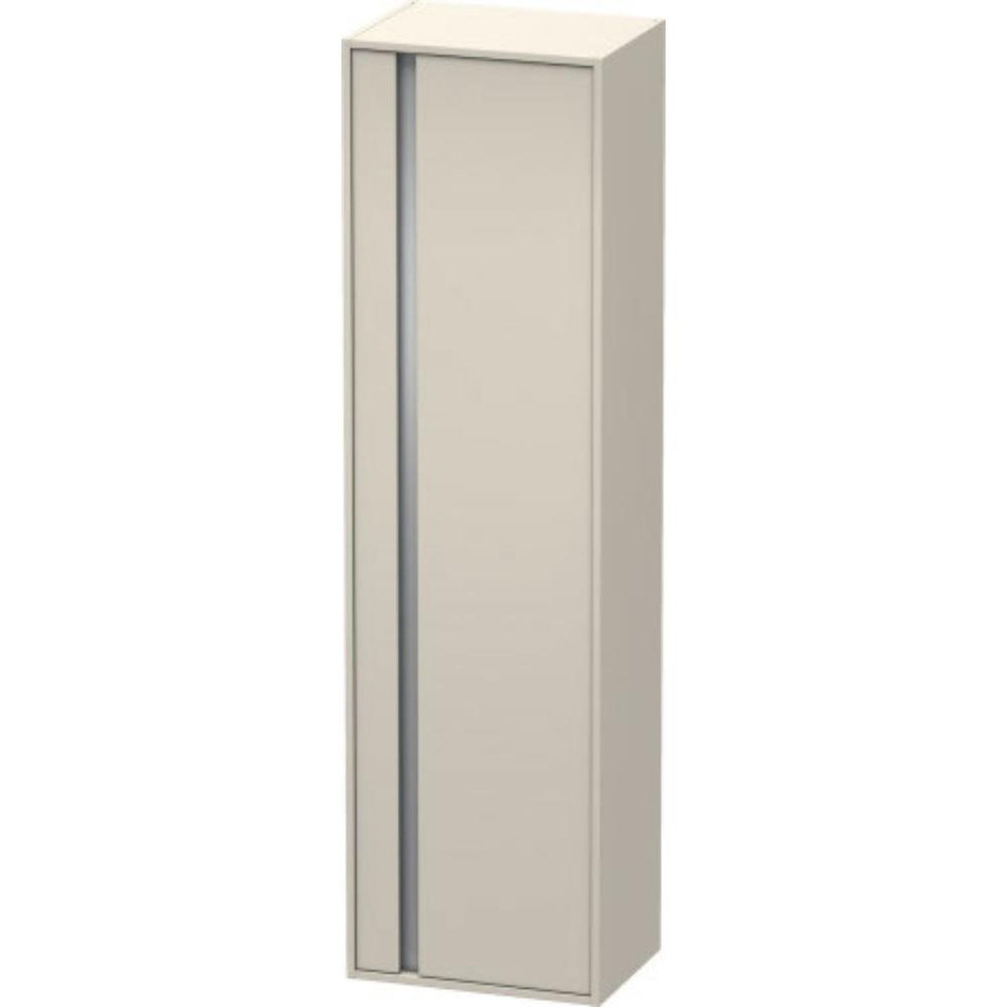 Duravit Ketho 20" x 71" x 14" Tall Cabinet With Right Door in Taupe Matt