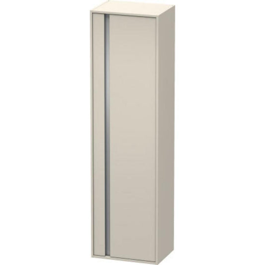 Duravit Ketho 20" x 71" x 14" Tall Cabinet With Right Door in Taupe Matt