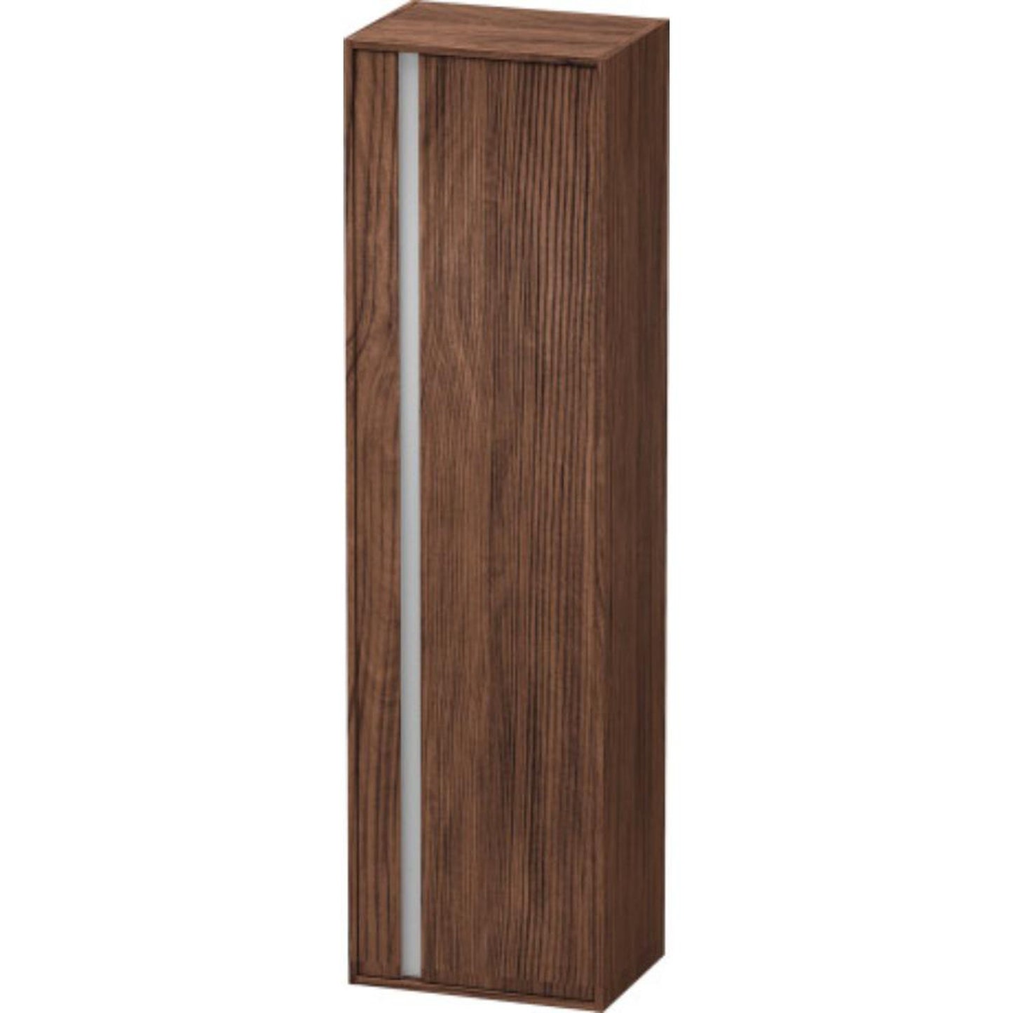 Duravit Ketho 20" x 71" x 14" Tall Cabinet With Right Door in Walnut Dark