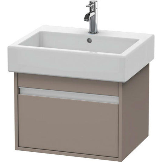 Duravit Ketho 22" x 16" x 17" Wall-Mount Vanity Unit in Basalt Matt (KT668604343)