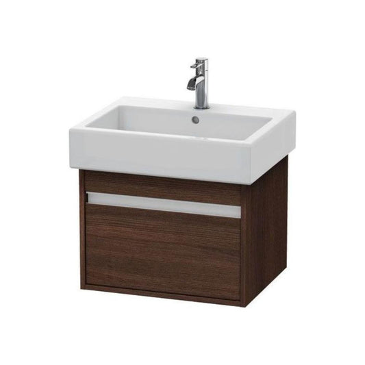 Duravit Ketho 22" x 16" x 17" Wall-Mount Vanity Unit in Chestnut Dark (KT668605353)