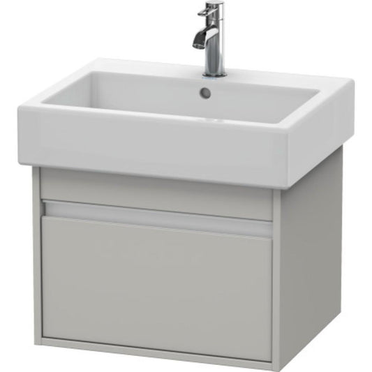 Duravit Ketho 22" x 16" x 17" Wall-Mount Vanity Unit in Concrete Grey Matt (KT668600707)