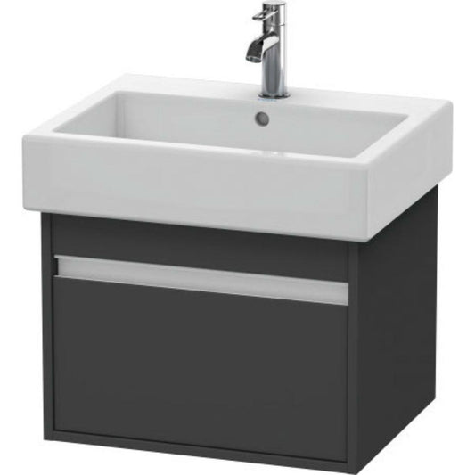 Duravit Ketho 22" x 16" x 17" Wall-Mount Vanity Unit in Graphite Matt (KT668604949)