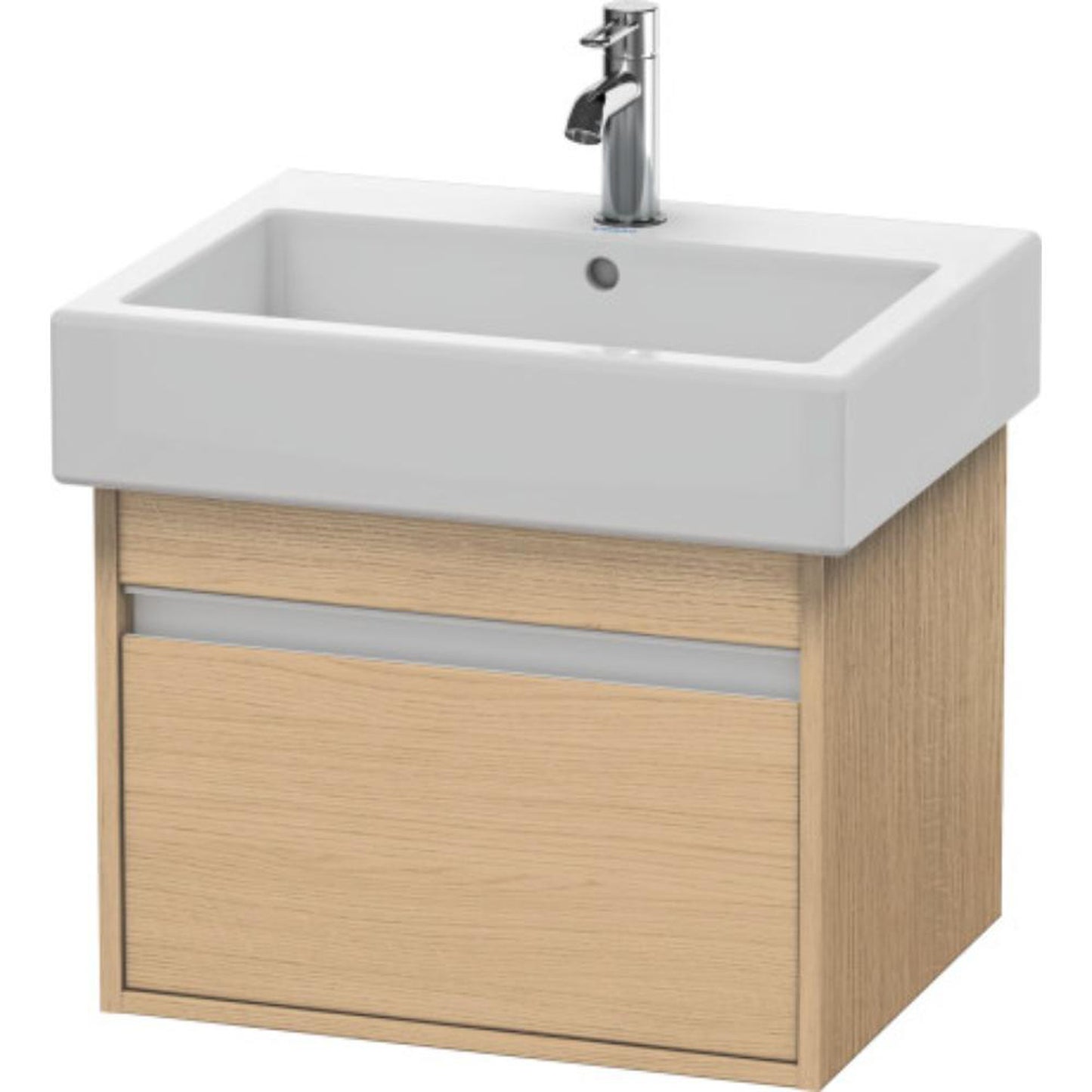 Duravit Ketho 22" x 16" x 17" Wall-Mount Vanity Unit in Natural Oak (KT668603030)