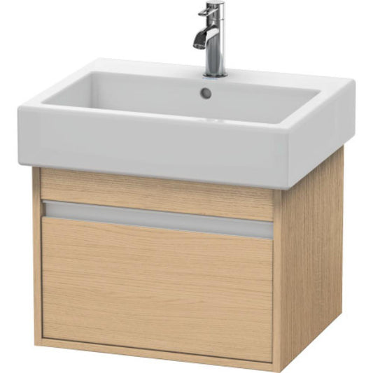 Duravit Ketho 22" x 16" x 17" Wall-Mount Vanity Unit in Natural Oak (KT668603030)