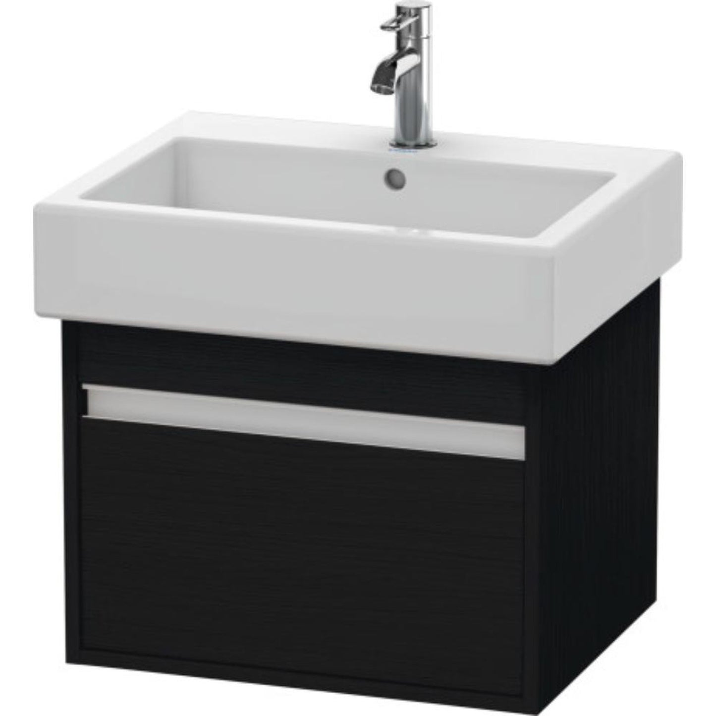 Duravit Ketho 22" x 16" x 17" Wall-Mount Vanity Unit in Oak Black (KT668601616)