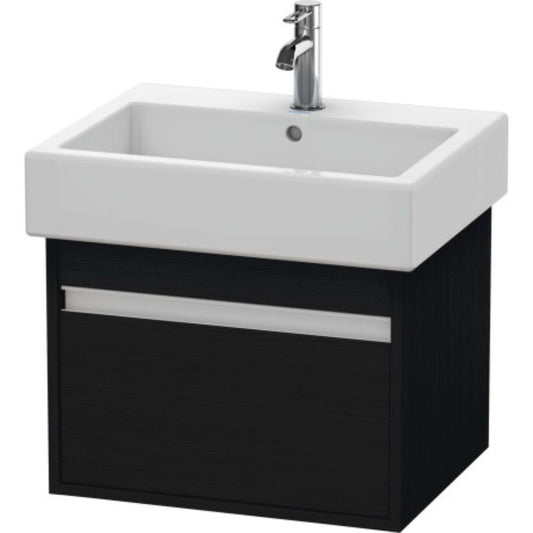 Duravit Ketho 22" x 16" x 17" Wall-Mount Vanity Unit in Oak Black (KT668601616)