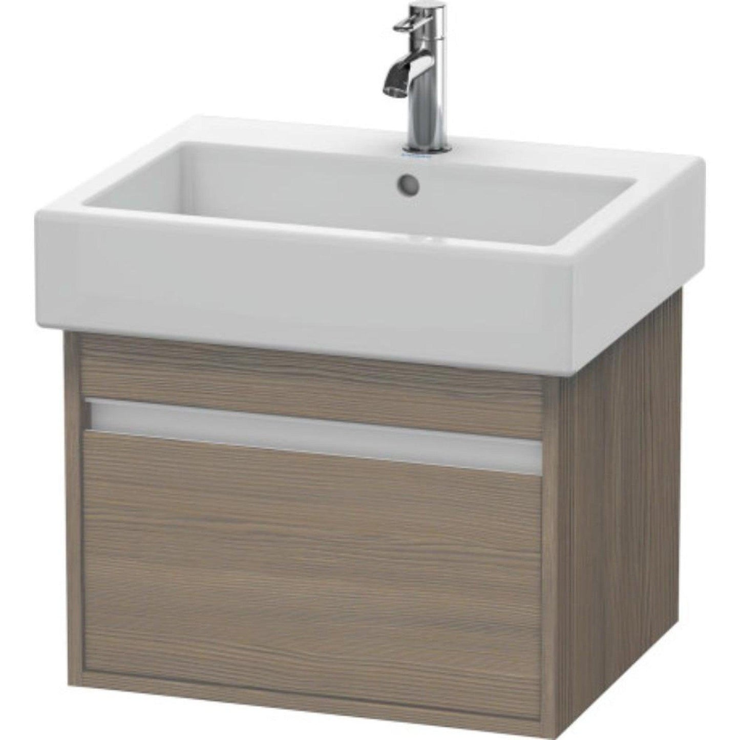 Duravit Ketho 22" x 16" x 17" Wall-Mount Vanity Unit in Oak Terra (KT668603535)
