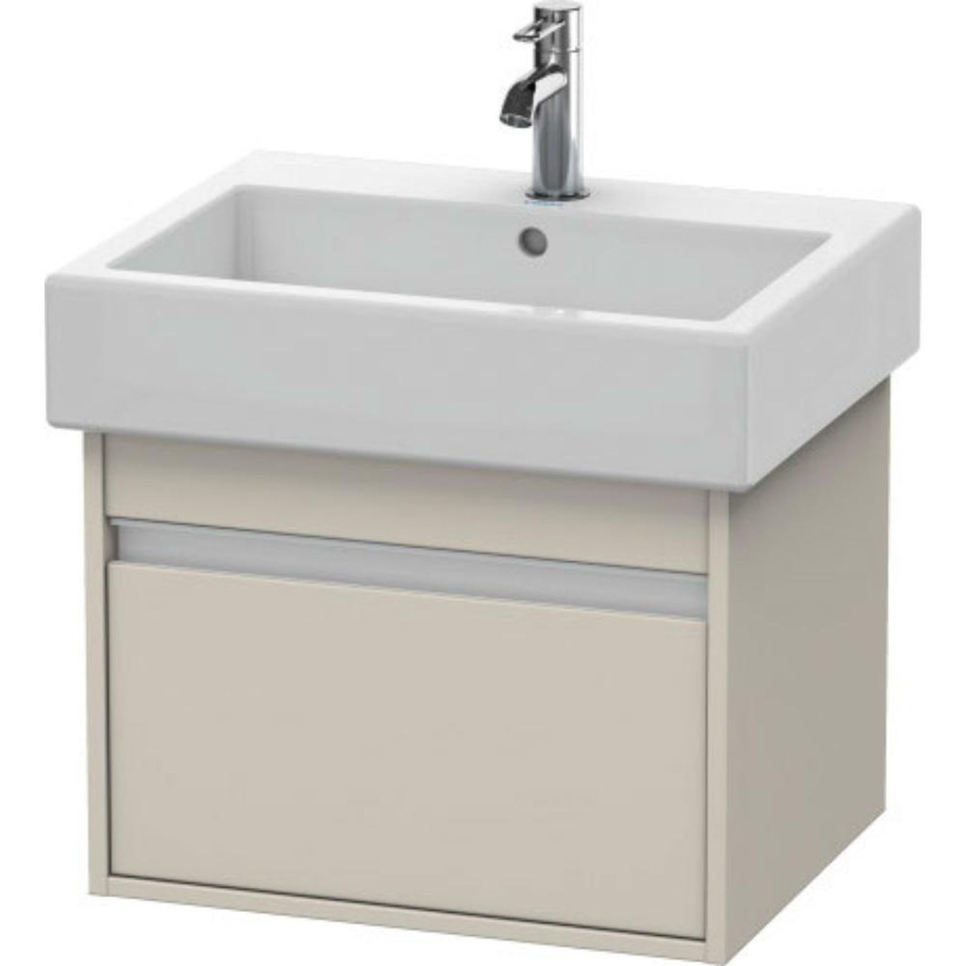 Duravit Ketho 22" x 16" x 17" Wall-Mount Vanity Unit in Taupe Matt (KT668609191)