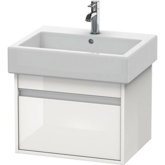 Duravit Ketho 22" x 16" x 17" Wall-Mount Vanity Unit in White High Gloss (KT668602222)