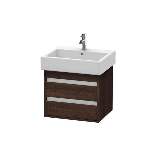 Duravit Ketho 22" x 19" x 17" Two Drawer Wall-Mount Vanity Unit in Chestnut Dark (KT663605353)