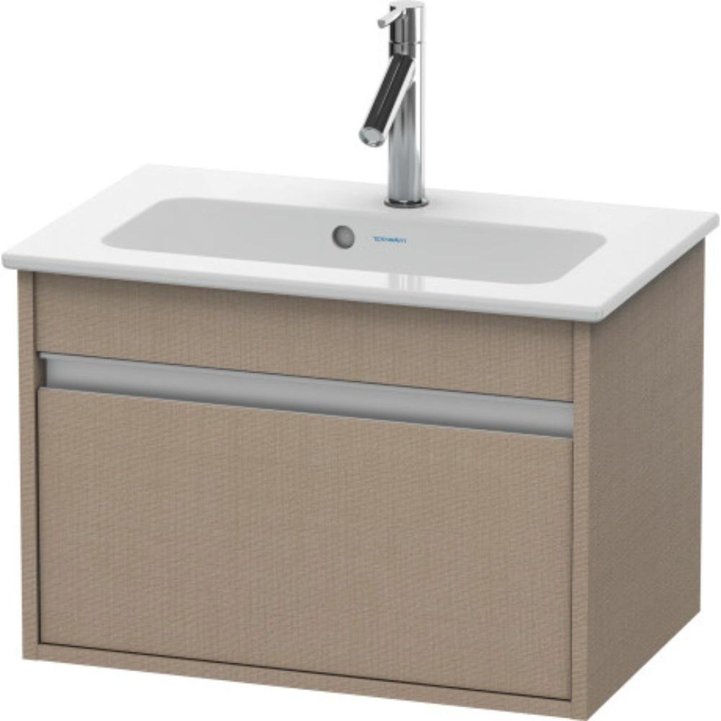 Duravit Ketho 24" x 16" x 15" One Drawer Wall-Mount Vanity Unit in Linen