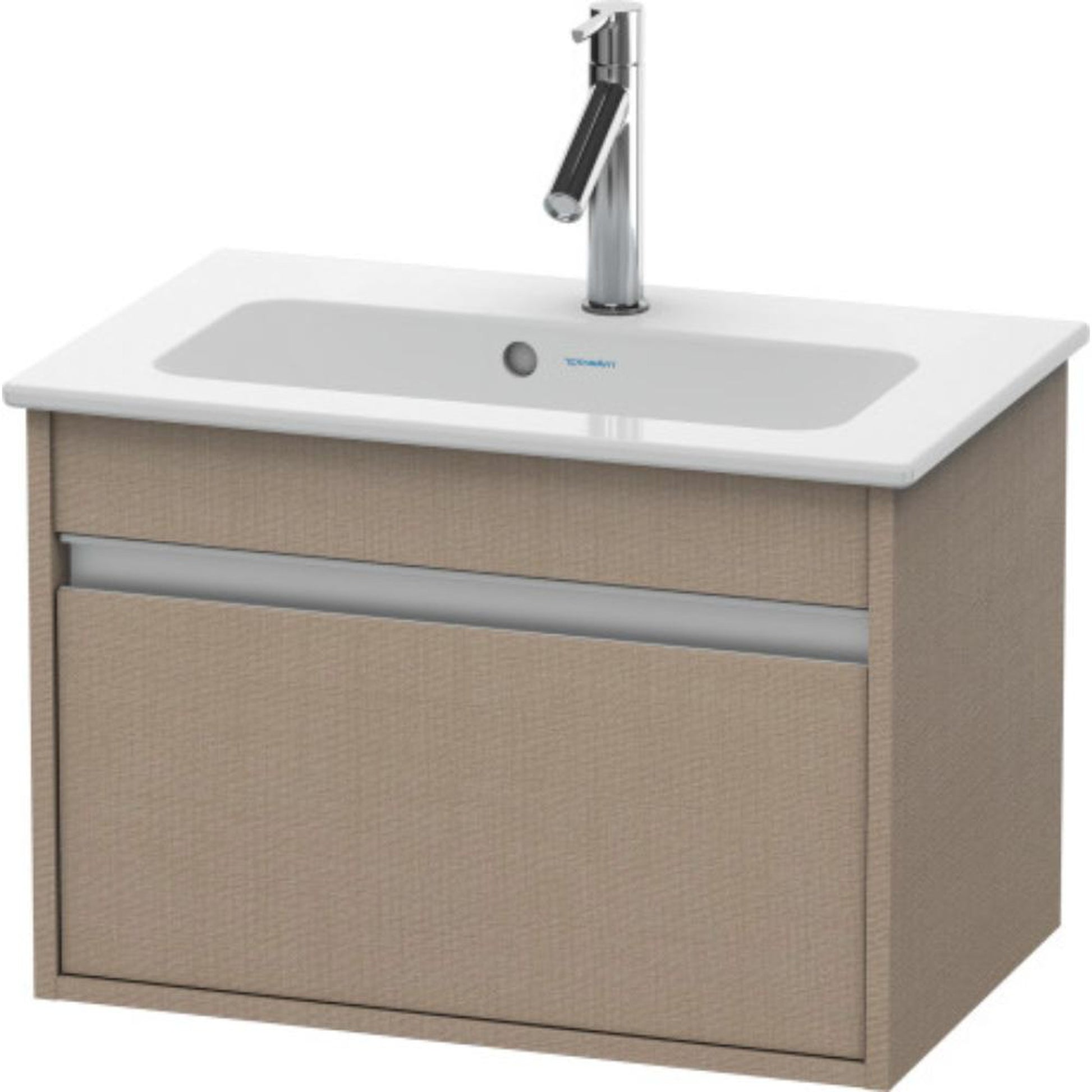 Duravit Ketho 24" x 16" x 15" One Drawer Wall-Mount Vanity Unit in Linen