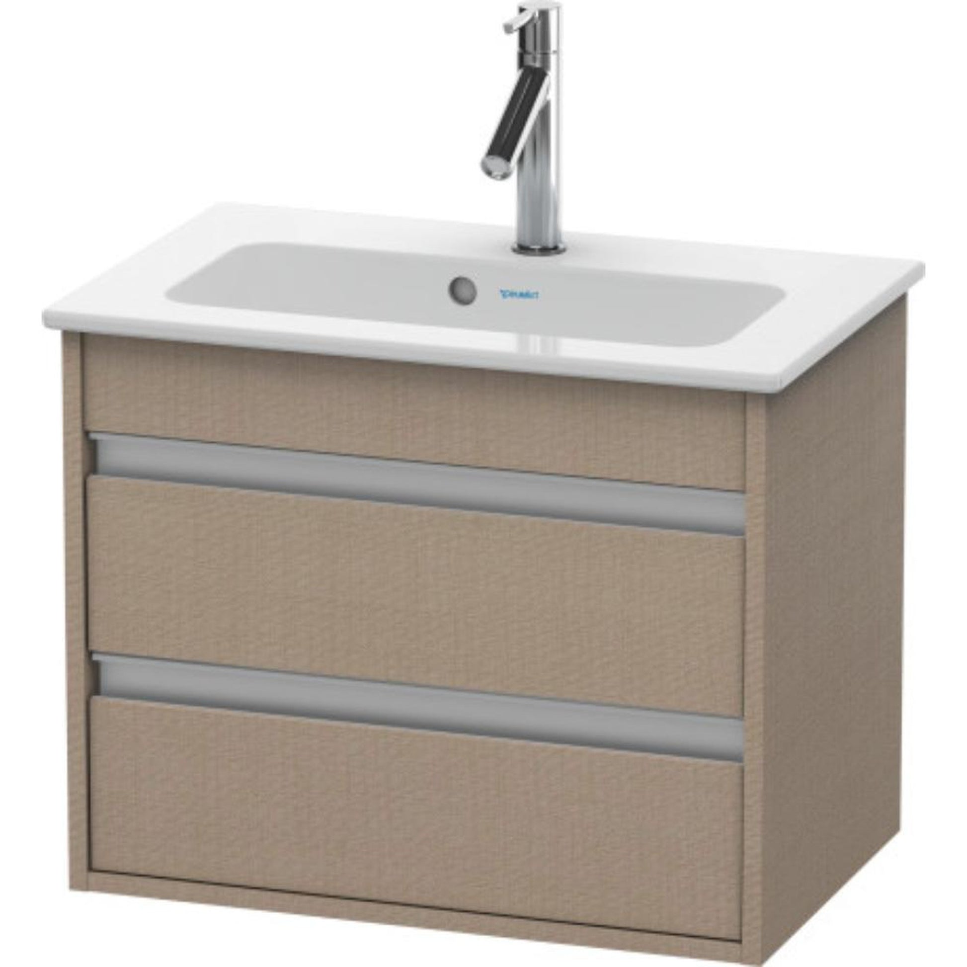 Duravit Ketho 24" x 19" x 15" Two Drawer Wall-Mount Vanity Unit in Linen